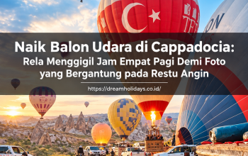 pemandangan balon udara cappadocia saat matahari terbit