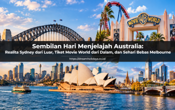 pemandangan gedung sydney opera house dan pelabuhan circular quay pada agenda open trip australia 9 hari