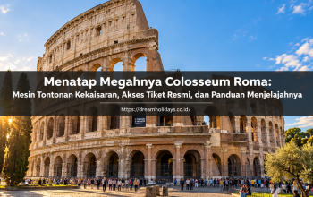 arsitektur megah dinding melengkung wisata colosseum roma di italia